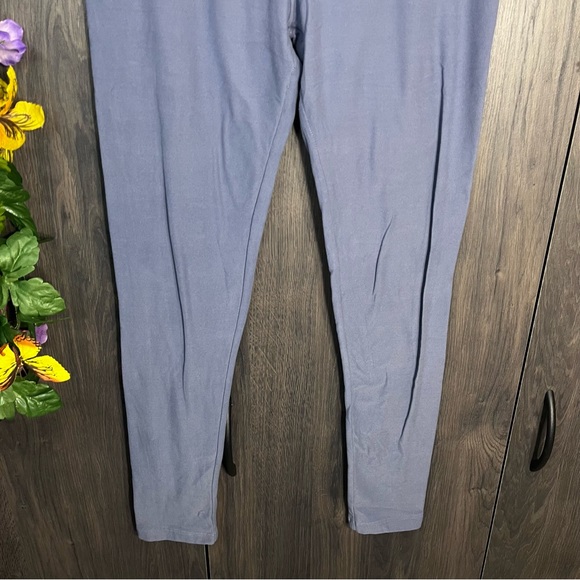 🌸5/$25🌸LulaRoe Slate Blue Stretchy Full Length Leggings One Size - Picture 6 of 16